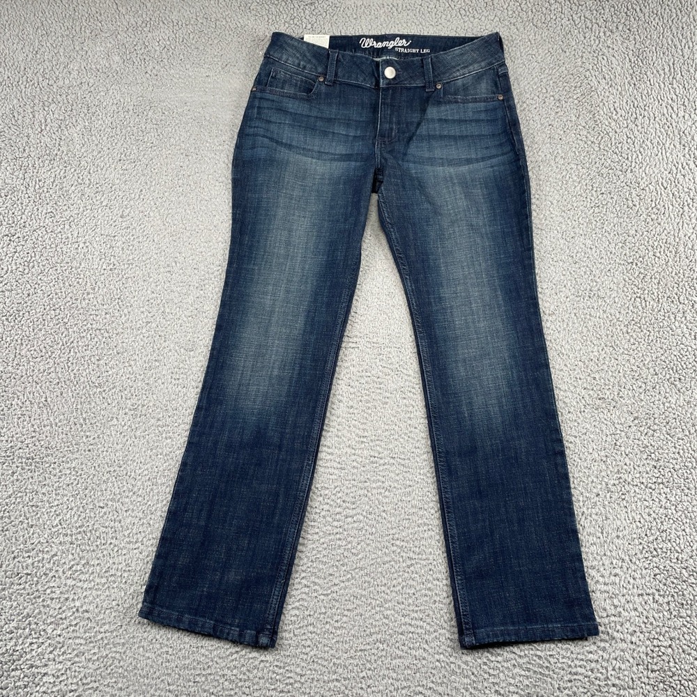Wrangler Jeans Womens 11/12x30 Blue Straight Leg 09MWTDS Mid Rise Stretch Denim